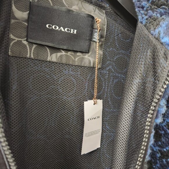COACH Signature Sherpa Full Zip Jacket - Size L - Picture 5 of 6